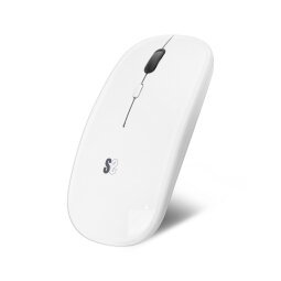 Ratón inalámbrico recargable Flat Dual Bluetooth / 2.4G Blanco Subblim