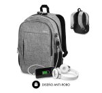 Mochila para portátil antirrobo URBAN LOCK 16" gris Subblim