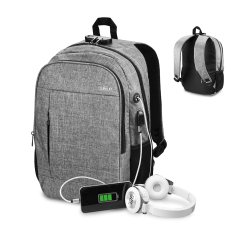Mochila para portátil antirrobo URBAN LOCK 16" gris Subblim