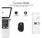 Ratón inalámbrico recargable hasta 2400 dpi Confort Ergo Dual Bluetooth / 2.4G Subblim