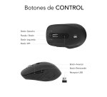 Ratón inalámbrico recargable hasta 1600 dpi Curve Ergo Dual Bluetooth / 2.4G Subblim