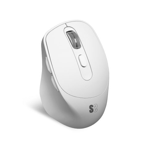Ratón inalámbrico recargable hasta 2400 dpi Confort Ergo Dual Bluetooth / 2.4G Blanco Subblim