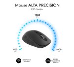 Ratón inalámbrico recargable hasta 1600 dpi Curve Ergo Dual Bluetooth / 2.4G Subblim