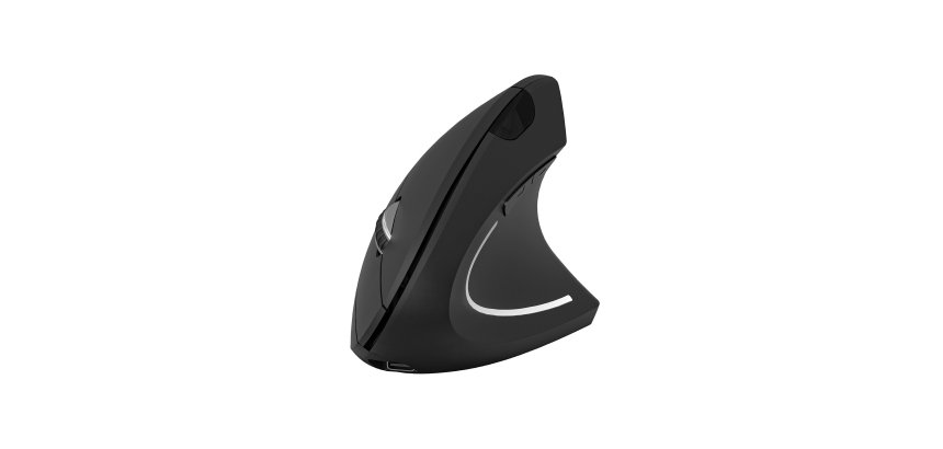 Ratón inalámbrico recargable vertical Glide Ergo Dual Bluetooth / 2.4G Negro Subblim