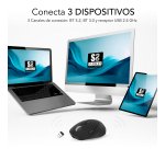 Ratón inalámbrico recargable hasta 2400 dpi Confort Ergo Dual Bluetooth / 2.4G Subblim