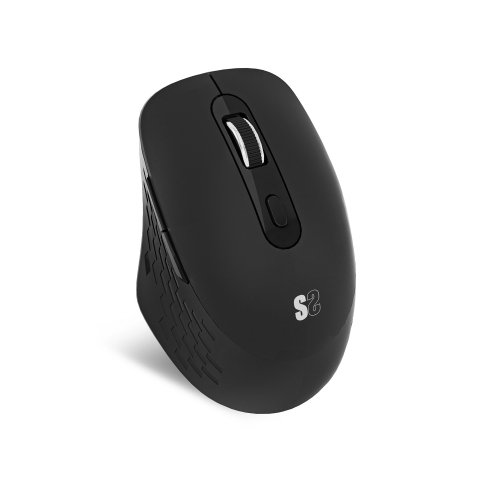 Ratón inalámbrico recargable hasta 1600 dpi Curve Ergo Dual Bluetooth / 2.4G Negro Subblim