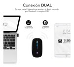 Ratón inalámbrico recargable LED Flat Dual Bluetooth / 2.4G Subblim