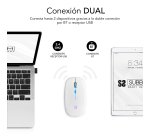 Ratón inalámbrico recargable LED Flat Dual Bluetooth / 2.4G Subblim