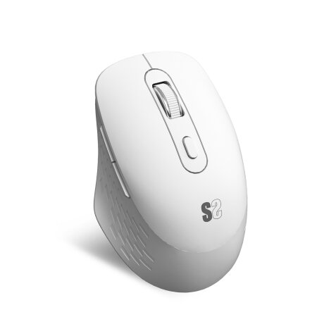 Ratón inalámbrico recargable Curve Ergo Dual Bluetooth / 2.4G Blanco Subblim