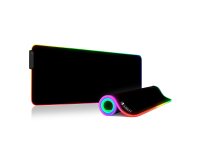 Alfombrilla de escritorio XL con luz LED RGB premium 80 x 30 cm Subblim