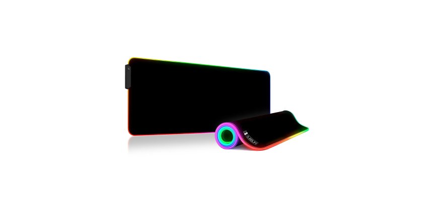 Alfombrilla de escritorio XL con luz LED RGB premium 80 x 30 cm Subblim