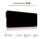 Alfombrilla de escritorio XL con luz LED RGB premium 80 x 30 cm Subblim