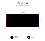 Alfombrilla de escritorio XL con luz LED RGB premium 80 x 30 cm Subblim