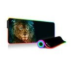 Alfombrilla de escritorio XL con luz LED RGB León 80 x 30 cm Subblim