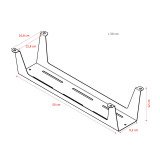 Goulotte passe-câbles horizontale extra ouverte universelle L 50 cm x P 9 x H 12 cm