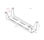 Goulotte passe-câbles horizontale extra ouverte universelle L 50 cm x P 9 x H 12 cm