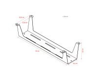 Horizontal universal extra open cable duct L 50 cm x W 9 x H 12 cm