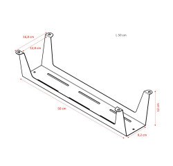 Horizontal universal extra open cable duct L 50 cm x W 9 x H 12 cm