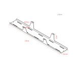 Goulotte passe-câbles horizontale extra ouverte universelle L 120 cm x P 15 x H 12 cm