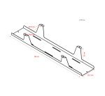 Canaleta pasacables horizontal extra abierta universal An 90 cm x Fon 15 x Alt 12 cm