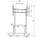 Carrello con mensola per monitor/TV 55-100"