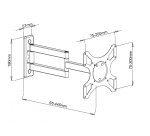 Staffa LCD/LED/plasma 19-37 nera - 3 nodi