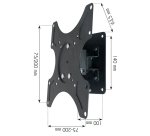 Staffa LCD/LED/plasma 19-37 nera