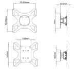Staffa LCD/LED/plasma 19-37 nera