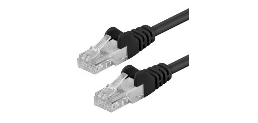 Cavo patch UTP cat Ca 1 metro nero