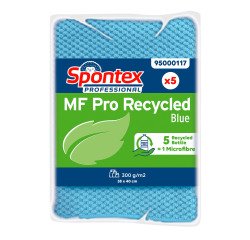 Lavette microfibre recyclée Spontex Professional - Paquet de 5