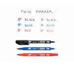 Marqueur permanent Pilot Twin Marker pointe 0,5 ou 0,7 mm