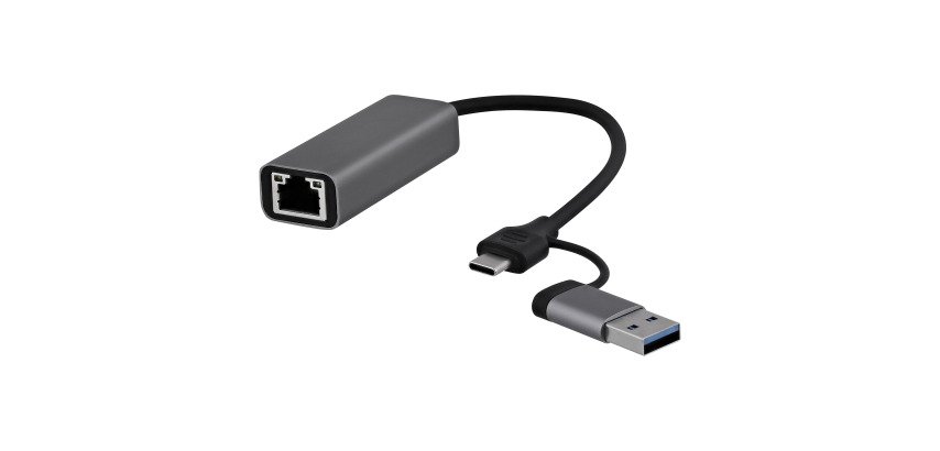 Adaptador USB-C y USB-A a RJ45 TnB