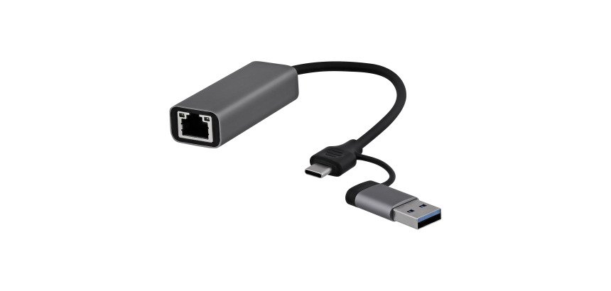 Adaptador USB-C y USB-A a RJ45 TnB