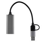 Adaptador USB-C y USB-A a RJ45 TnB