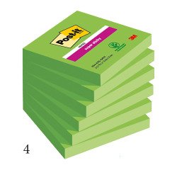 Foglietti colorati Post it Super Sticky colorati 76x76 mm 90 fogli 6 unità