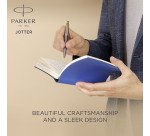 Bolígrafo retráctil Parker Jotter Grey GT, punta de 1 mm, escritura media