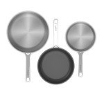 Berghoff Set of 3 Frying Pans