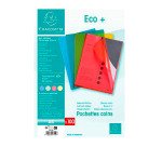 Chemise coin plastique Exacompta A4 polypropylène 9/100e transparente coloris assortis - Paquet de 100