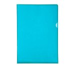 Chemise coin plastique Exacompta A4 PVC 13/100e transparente coloris vert - Paquet de 10