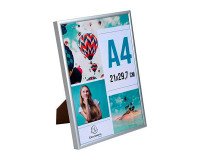 Cadre photo aluminium A4 - argent