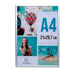Cadre photo aluminium A4 - argent