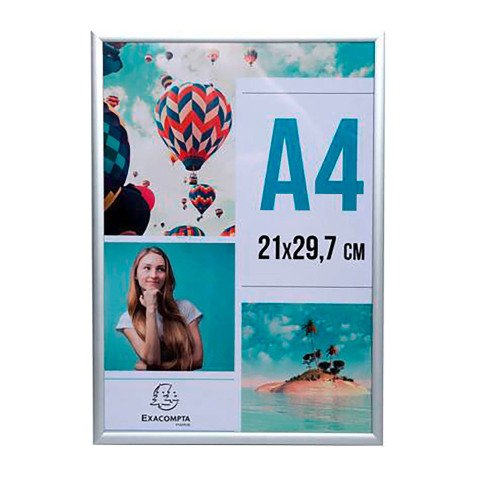 Cadre photo aluminium A4 - argent