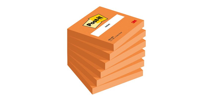 2+1 Confezioni Post-it adesivo standard arancioni 76 x 76 mm 100 ff 6 unità 1 confezione in omaggio