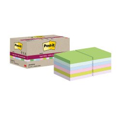 Foglietti Post-it Super Sticky Assortiti in carta riciclata 47,6 x 47,6 mm 70 fogli