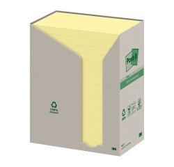 Post-it in carta riciclata Giallo Canary 127 x 76 mm 16 unità