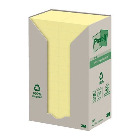 Post-it Sticky Notes 51 x 38 mm Yellow 24 Pieces of 100 Sheets