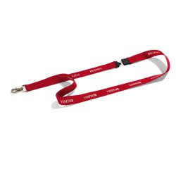 Durable Cordoncino in tessuto VISITOR con moschettone - Confezione da 10