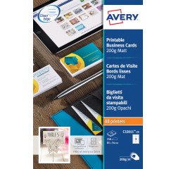 Visitenkarte Avery C32011 Laser 85 x 54 mm 200 g weiß - Packung mit 250 Stück