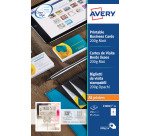 Carte de visite laser Avery C32011 85 x 54 mm 200 gr blanche - Pochette de 250