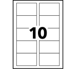 Carte de visite laser Avery C32011 85 x 54 mm 200 gr blanche - Pochette de 250